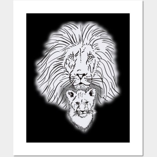 Lion and Cub Posters and Art